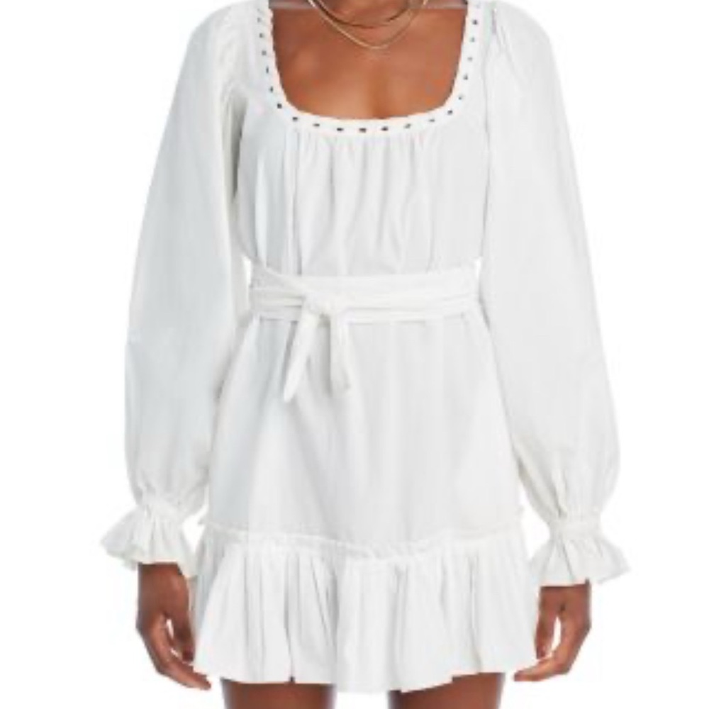 NWT Ramy Brooke Square Neck Dress with Lace Trim